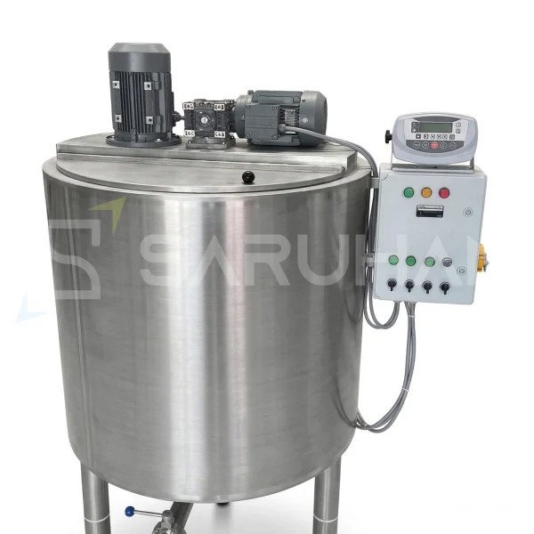 500 Litre Çift Karıştırıcılı Isıtmalı Sıyırıcılı ve Mikserli Proses Tankı | Loadcell Tartımlı Proses Kazanı